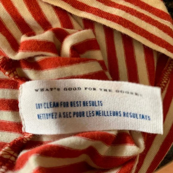 Totally NEW Leifsdottir red and beige striped shirt, Size M - Picture 7 of 7